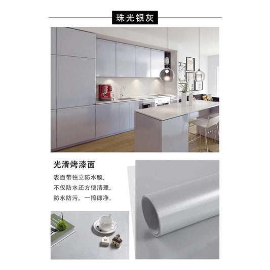 Wallpaper Premium Gloss Pearl White 40cmX5m Self Adhesive 3D Glossy Waterproof PVC